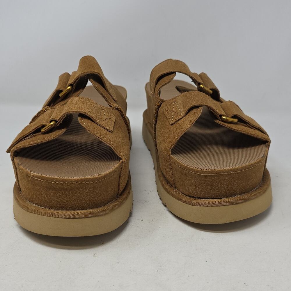 UGG Goldenstar Platform Suede Slide Sandals Size 11 - Picture 2 of 6